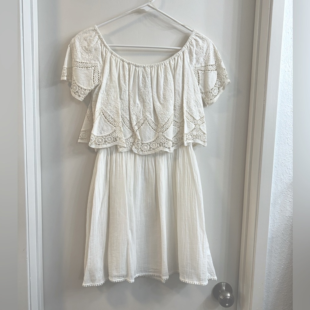 American Rag White off the shoulder dress size XS